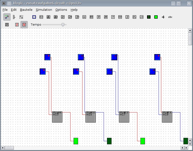 Eine Schaltung eines 4-Bit-Vergleichers