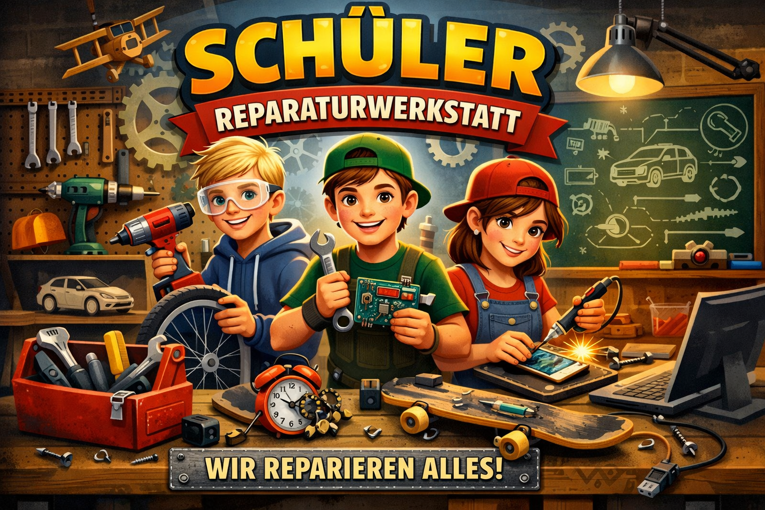 Schüler-Reparaturwerkstatt der Rudolf-Steiner-Schule München-Schwabing